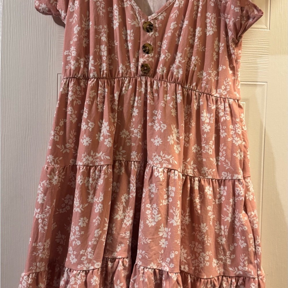 No Boundaries Pink Floral Casual Dress